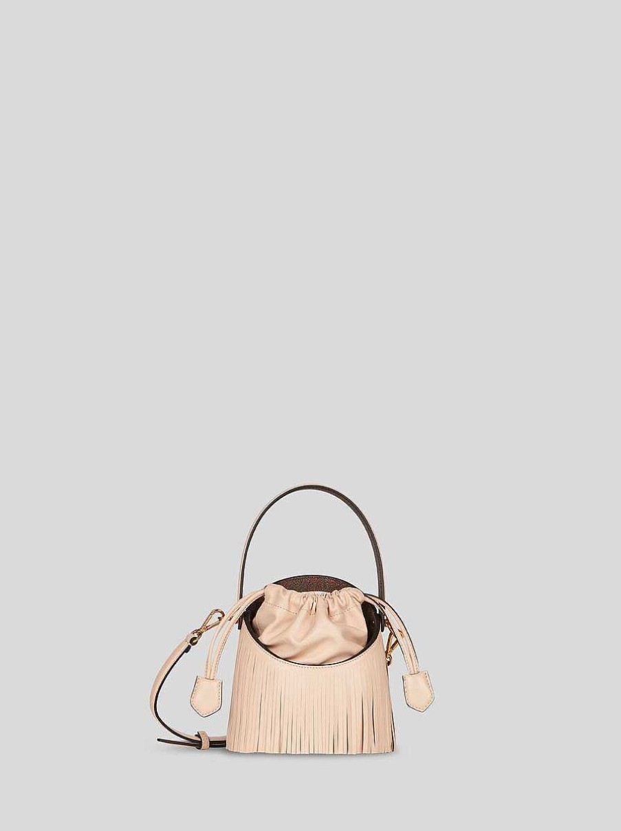 ETRO Mini-Saturno-Tasche Mit Fransen Grun Saturno