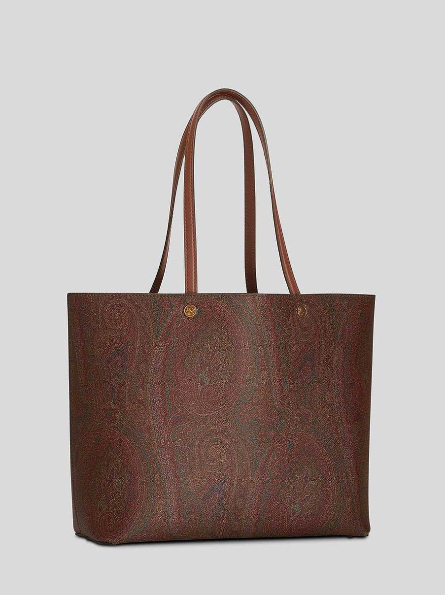 ETRO Grose Etro Essential-Tasche Mit Clutch Dunkelbraun Paisley