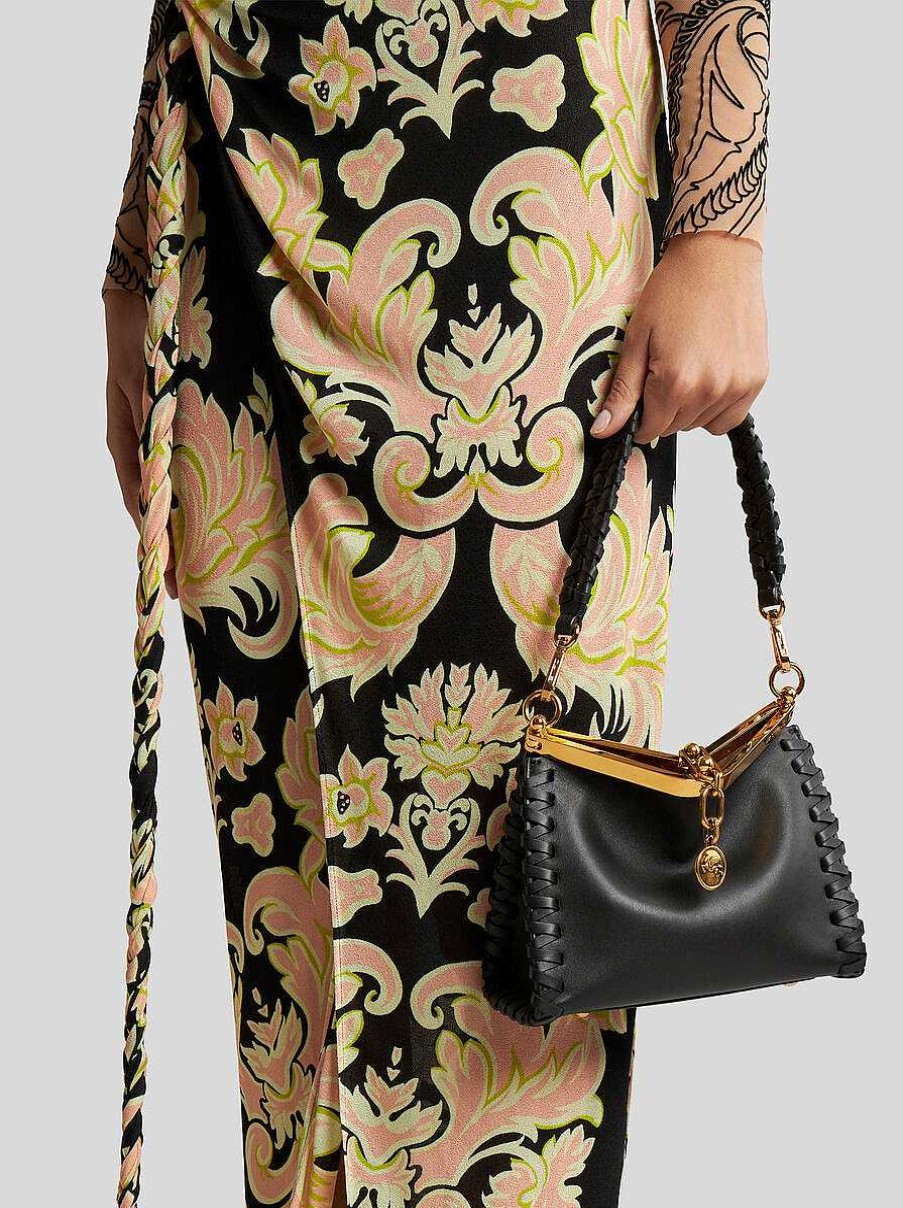 ETRO Mini-Vela-Tasche Mit Fadenarbeit Grun Vela