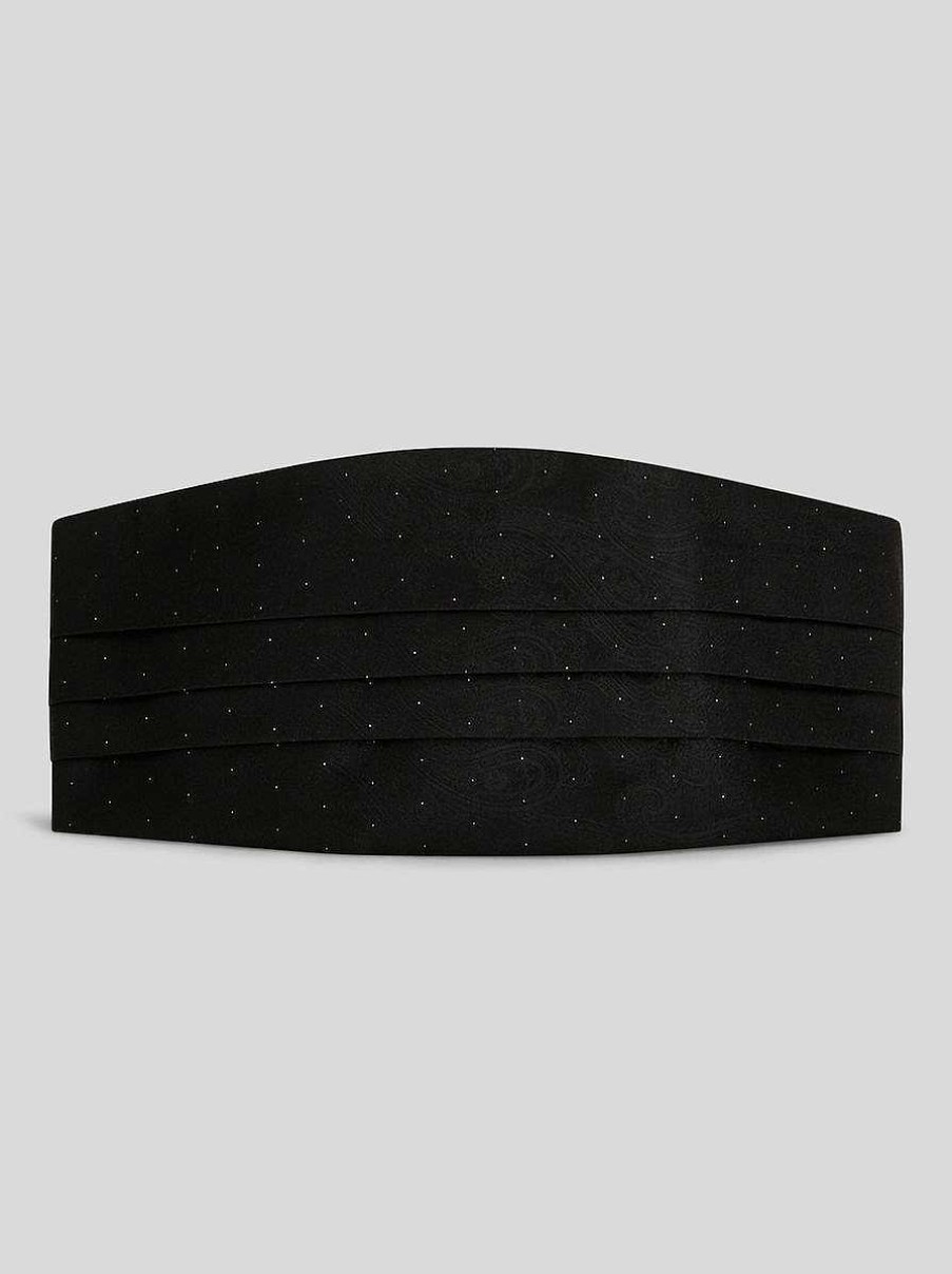 ETRO Paisley-Kummerbund Schwarz Sonstiges Zubehor