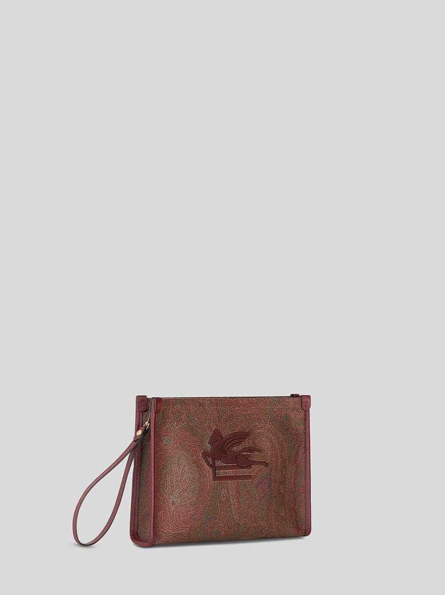 ETRO Mittelgroser Paisley-Beutel Rot Necessaire Und Beutel