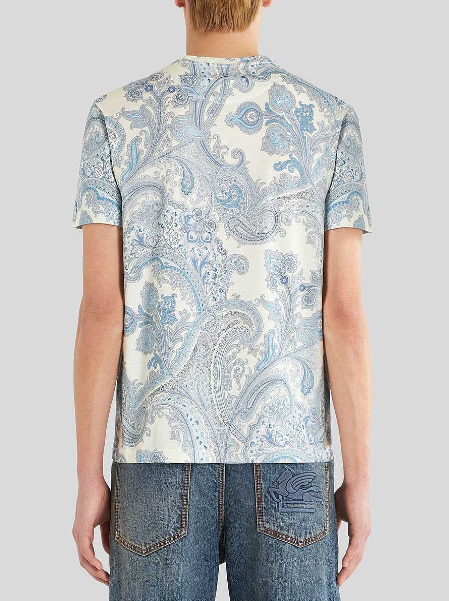 ETRO Ornamentales Paisley-T-Shirt Weis T-Shirts