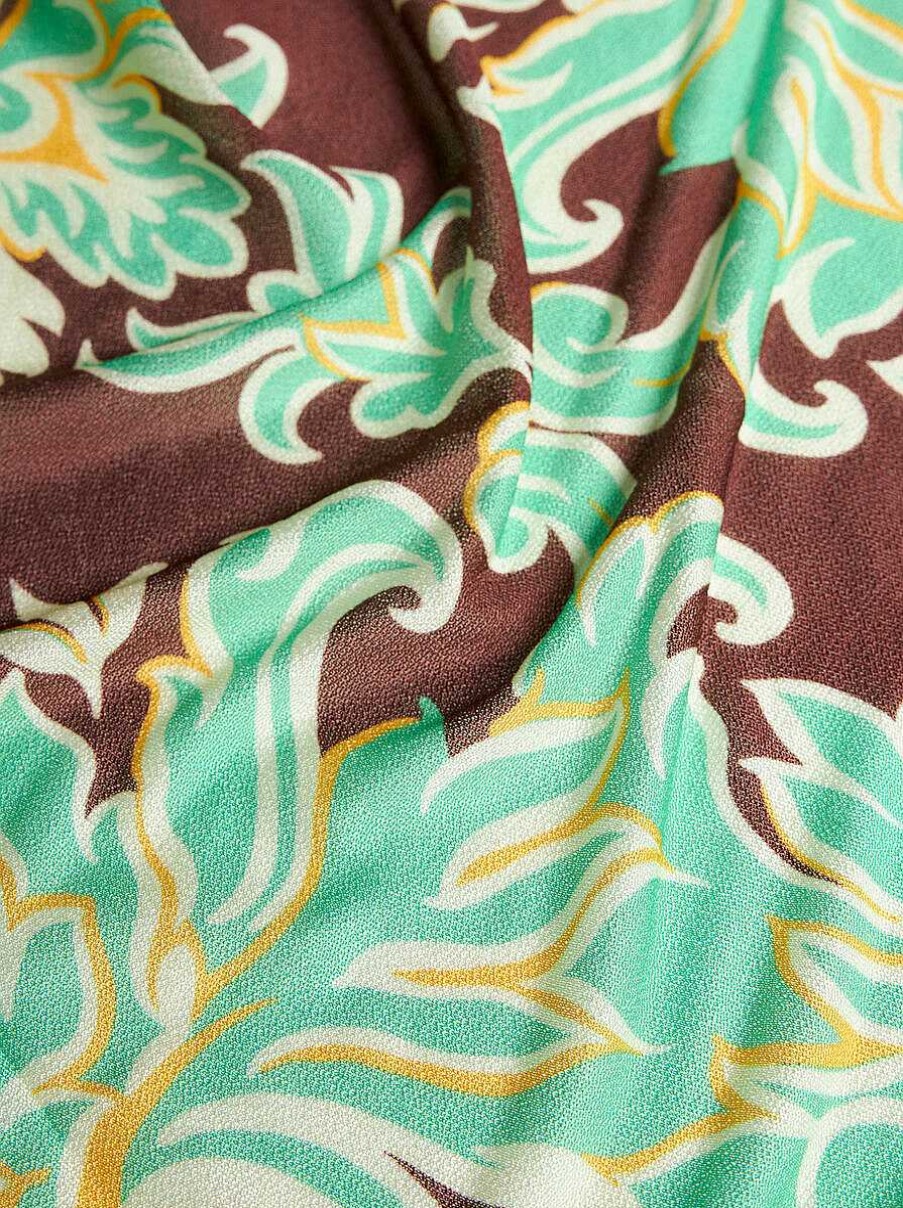 ETRO Bedrucktes Jerseykleid Dunkelbraun Kleider