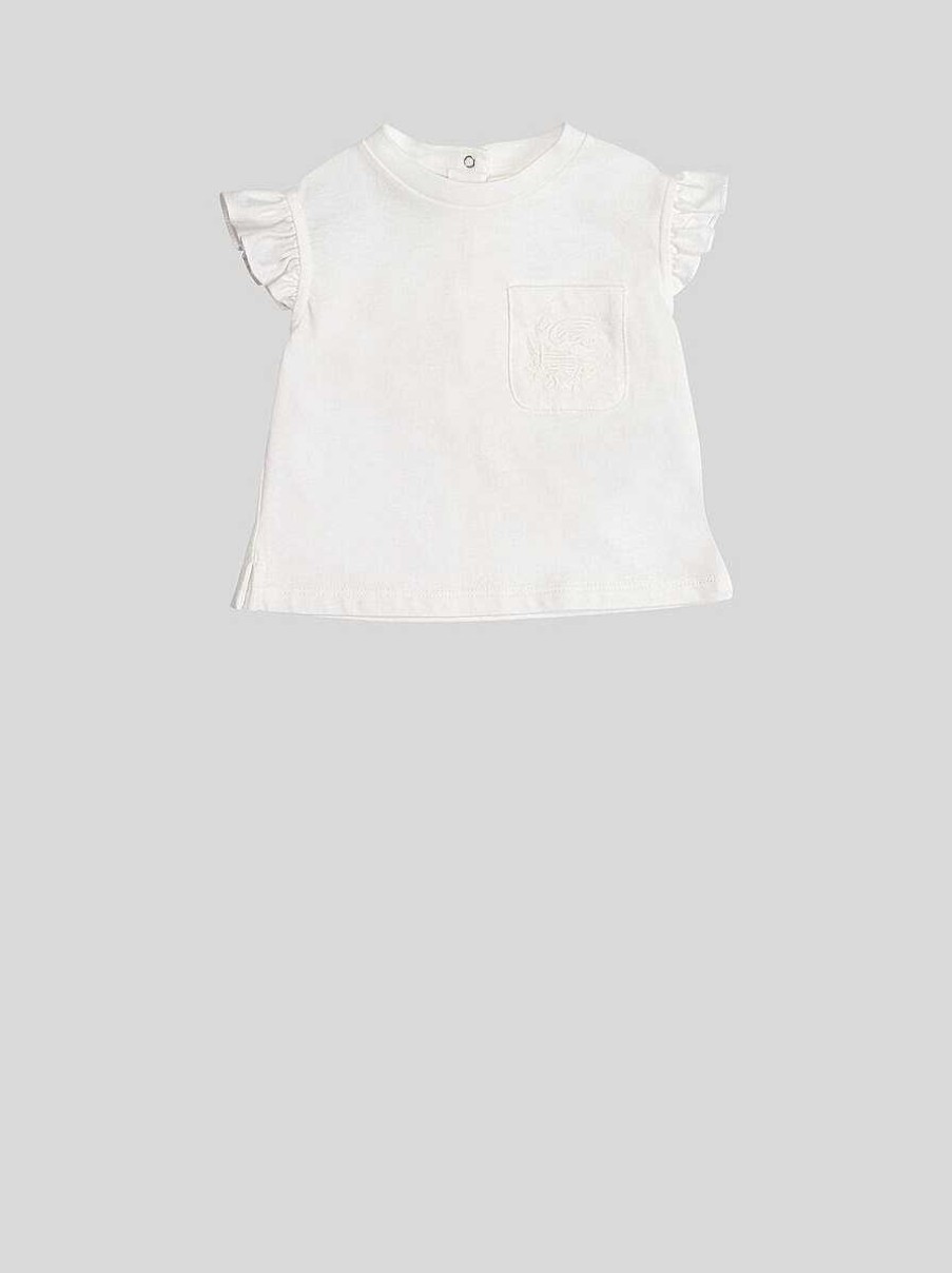 ETRO Baby-T-Shirt Mit Pegaso-Stickerei Weis Baby Madchen 12-36 Monate