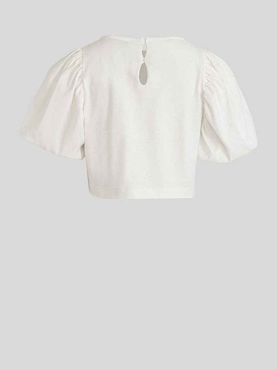 ETRO Kurzes Jersey-Oberteil Fur Kinder Mit Pegaso-Detail Weis Oberteile