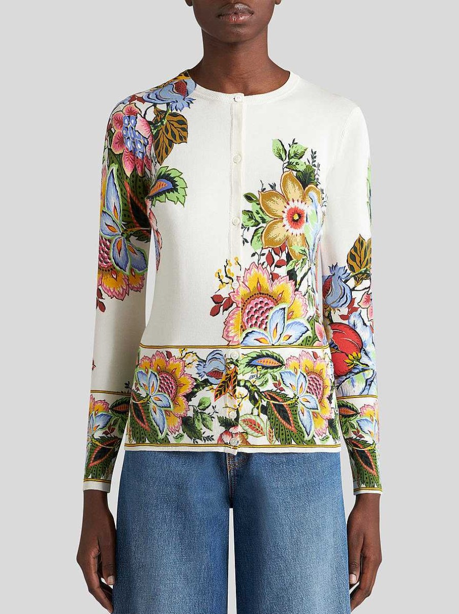 ETRO Ed Bouquet-Cardigan Mehrfarben Strickwaren