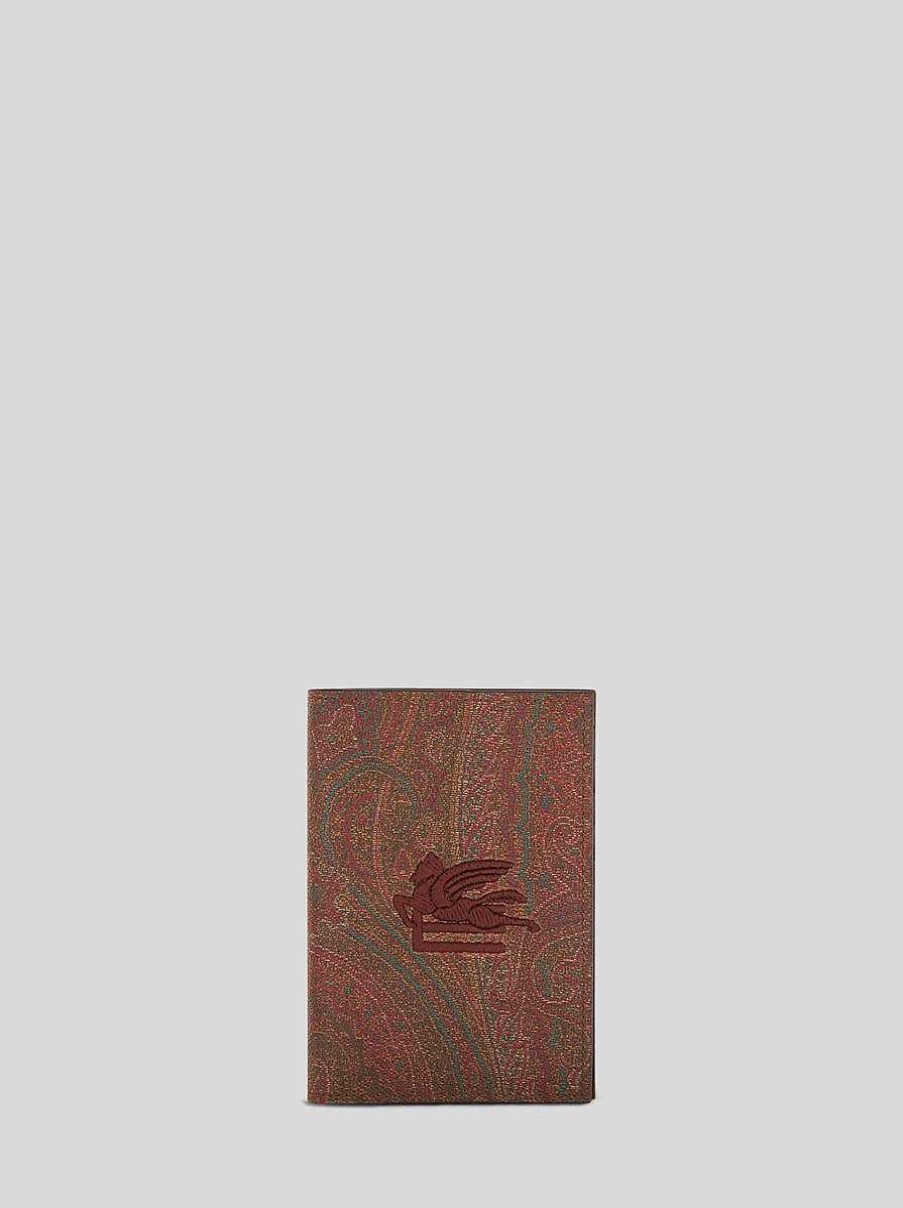 ETRO Paisley-Reisepasshulle Mit Pegaso Rot Geldborsen Und Kreditkartenetui