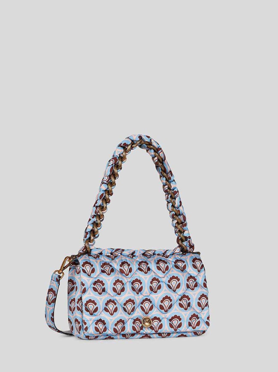 ETRO Mittlere Bond-Tasche Hellblau Umhangetaschen