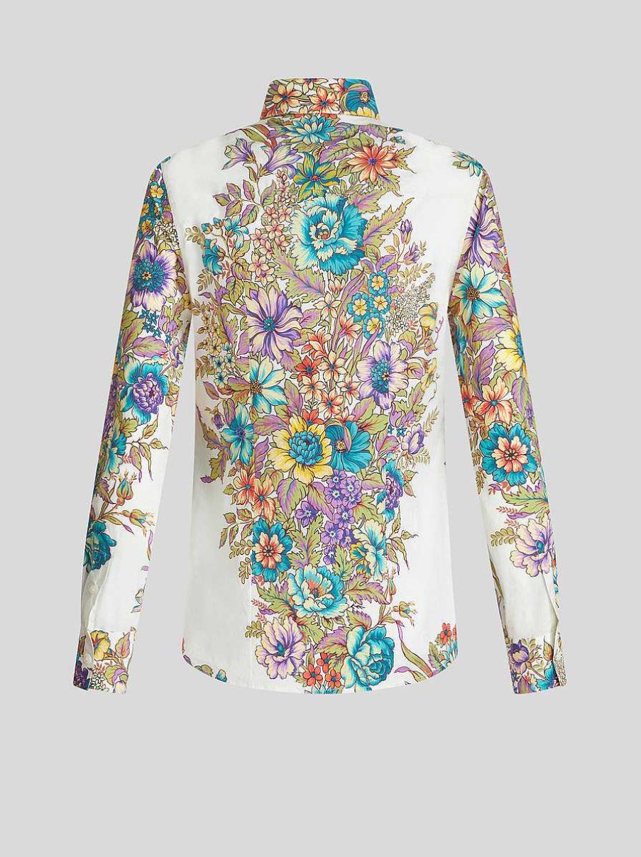 ETRO Bedrucktes Slim-Fit-Hemd Mehrfarben Hemden Und Blusen