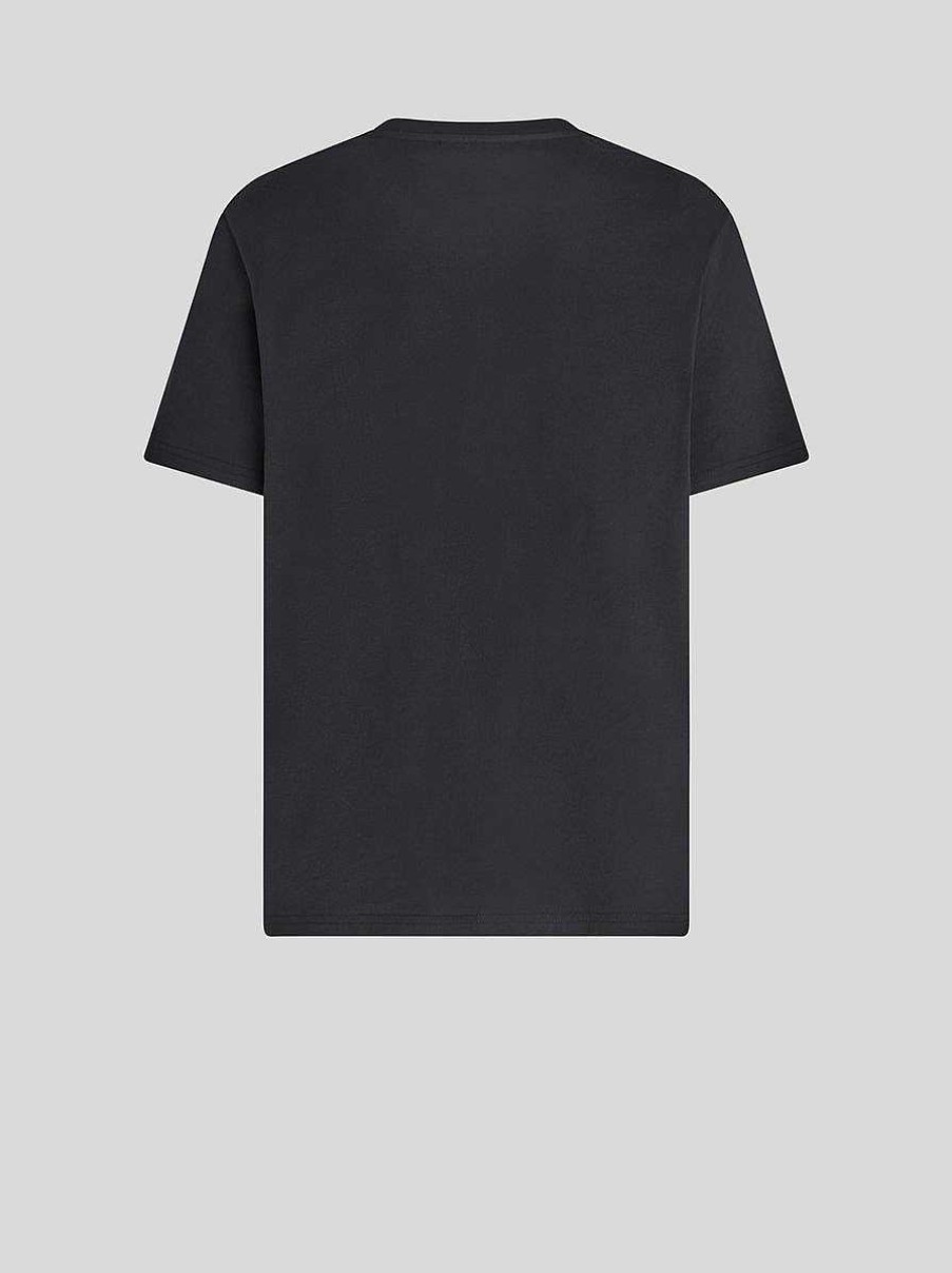 ETRO T-Shirt Mit Stickerei Navy Blau Sweatshirts Und T-Shirts