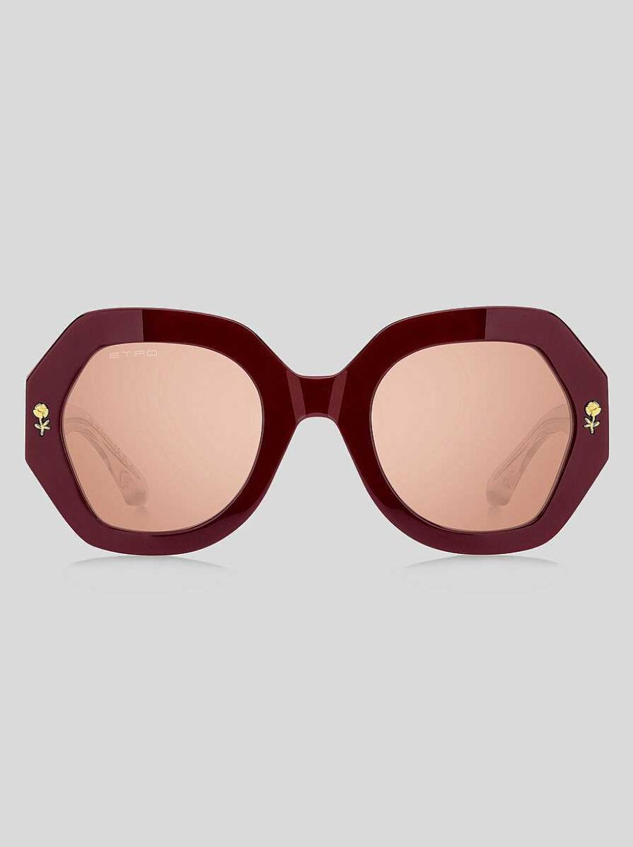 ETRO Etromania-Sonnenbrille Burgund Sonnenbrille