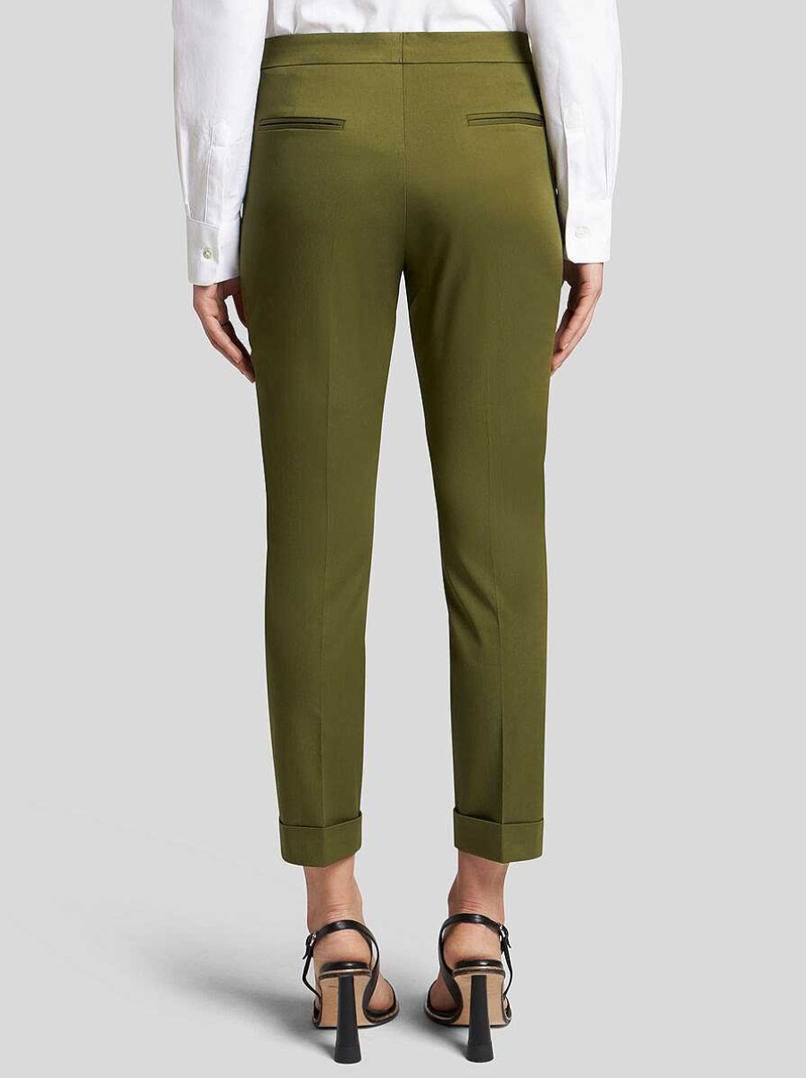 ETRO Kurze Hose Aus Stretchstoff Grun Hose