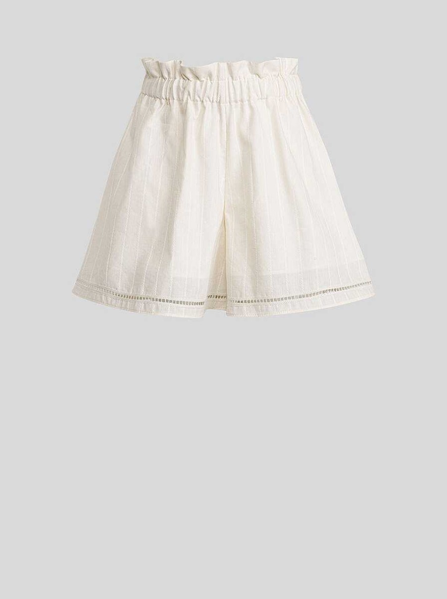 ETRO Kinder-Bermudashorts Aus Baumwolle Und Leinen Weis Hosen, Shorts Und Rocke