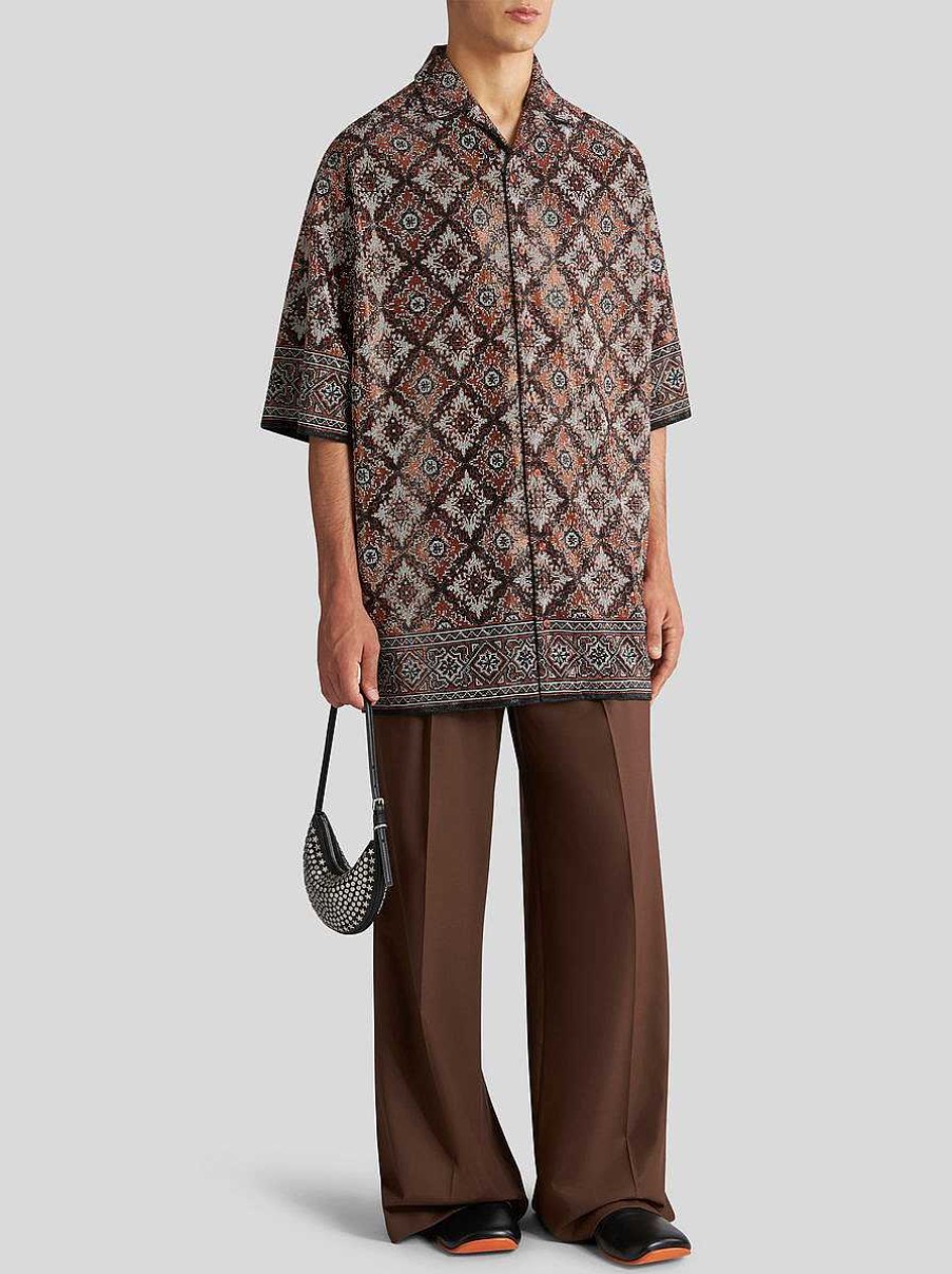 ETRO Bowling-Shirt Mit Mikronieten Uberall Orange Hemden