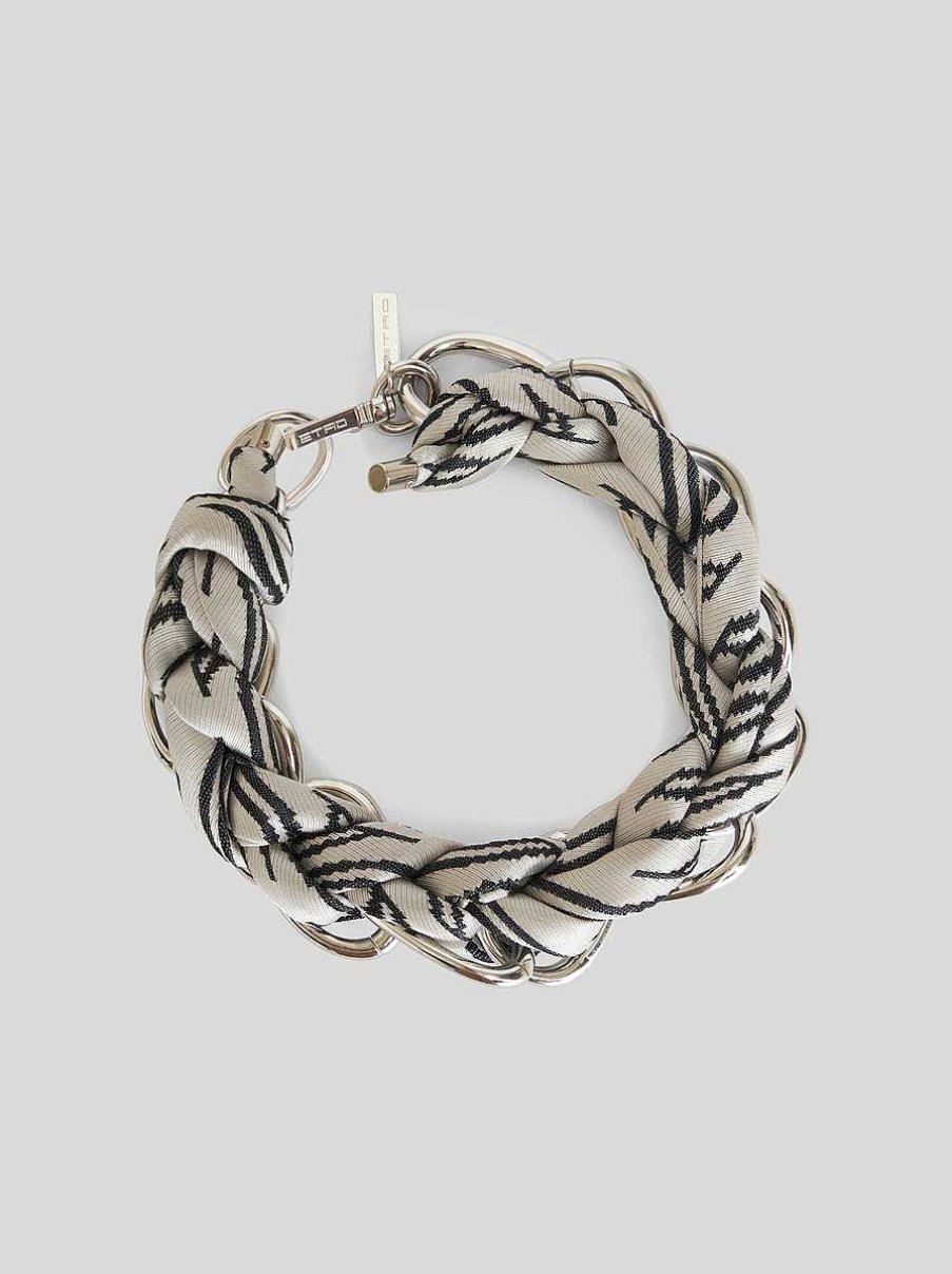 ETRO Halskette Mit Geflochtener Kette Silber Sonstiges Zubehor