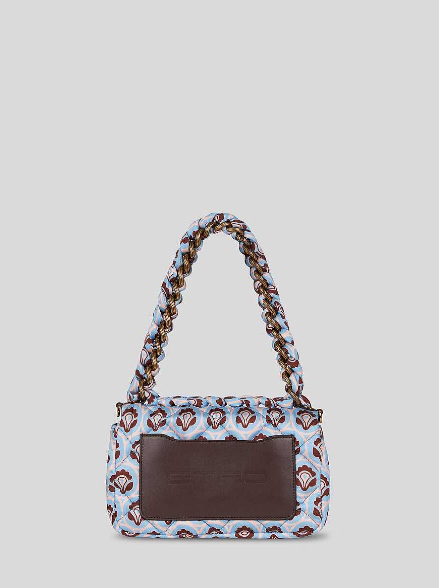 ETRO Mittlere Bond-Tasche Hellblau Umhangetaschen