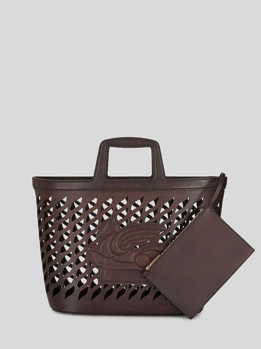 ETRO Mittlere Kaffeetasche Hellbraun Kaffee