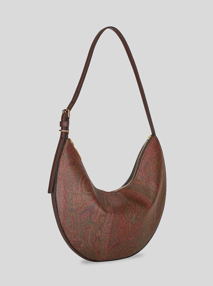 ETRO Mittelgrose Etro Essential Hobo-Tasche Braun Paisley
