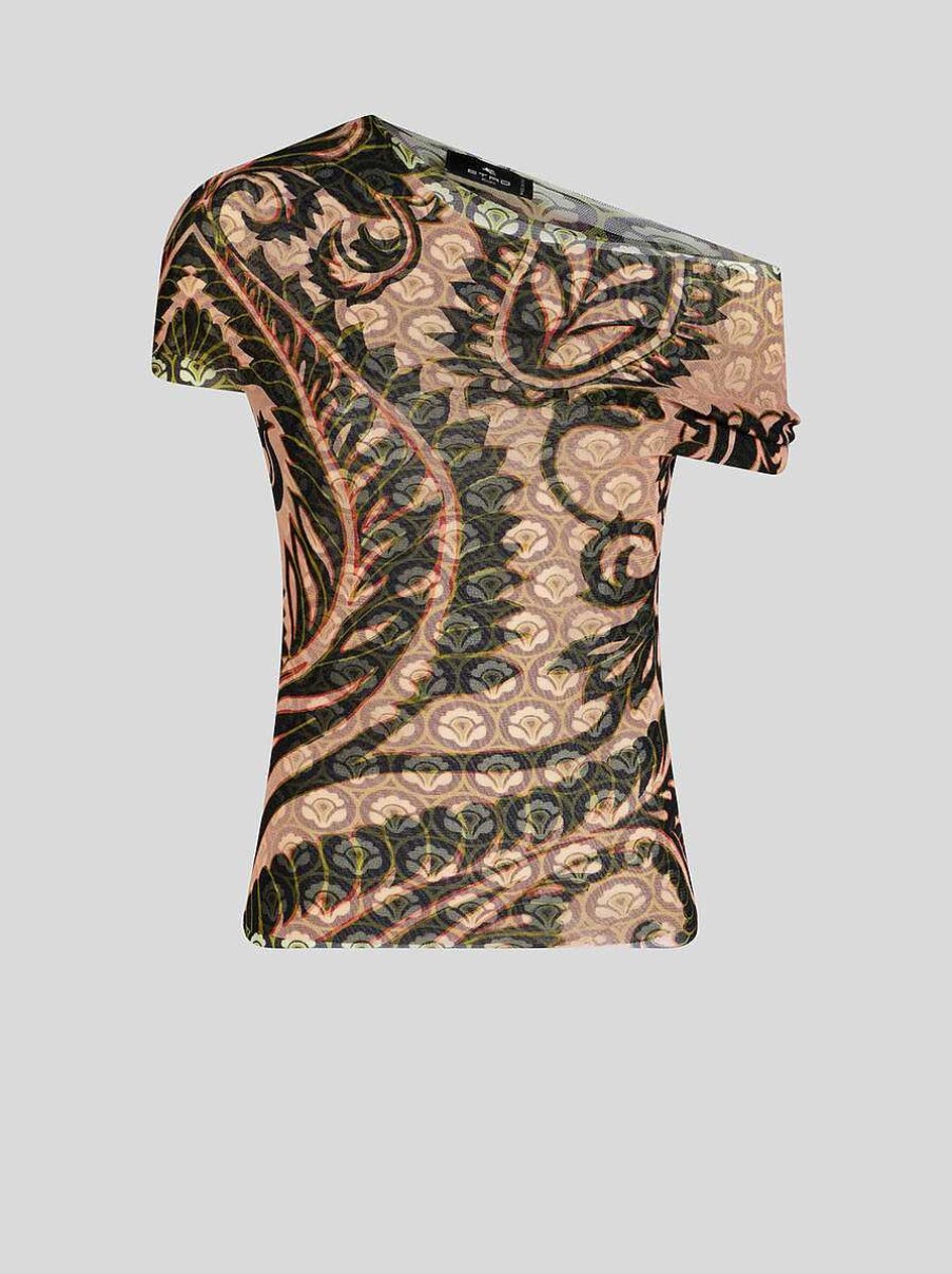 ETRO Bedrucktes Tulloberteil Rosa Oberteile