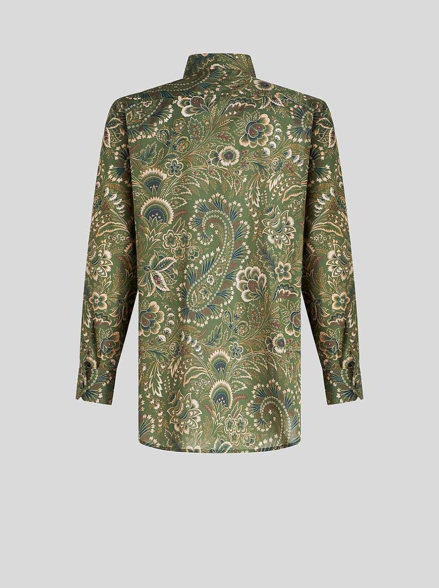 ETRO Baumwollhemd Mit Floralem Paisleymuster Grun Hemden