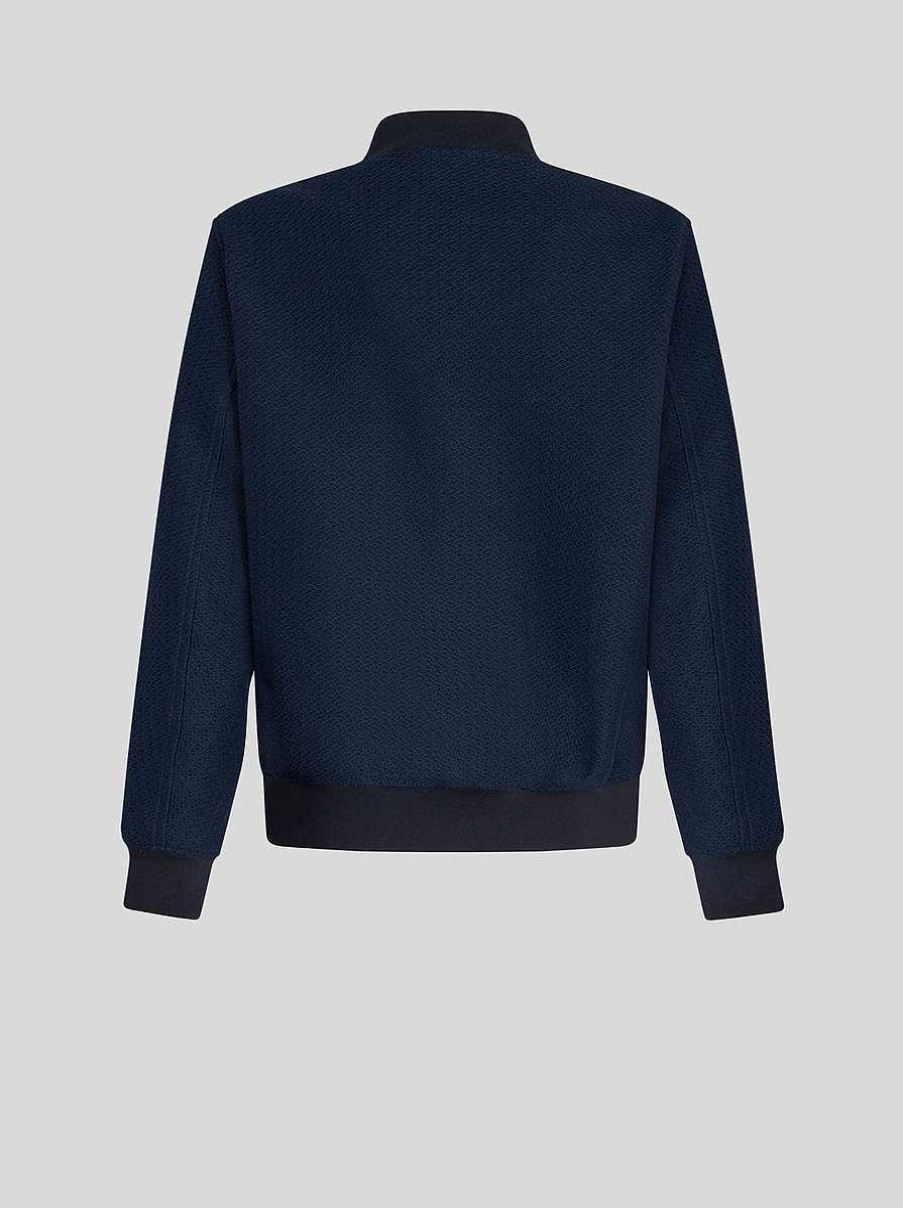 ETRO Bomberjacke Aus Baumwolle Navy Blau Mantel Und Oberbekleidung