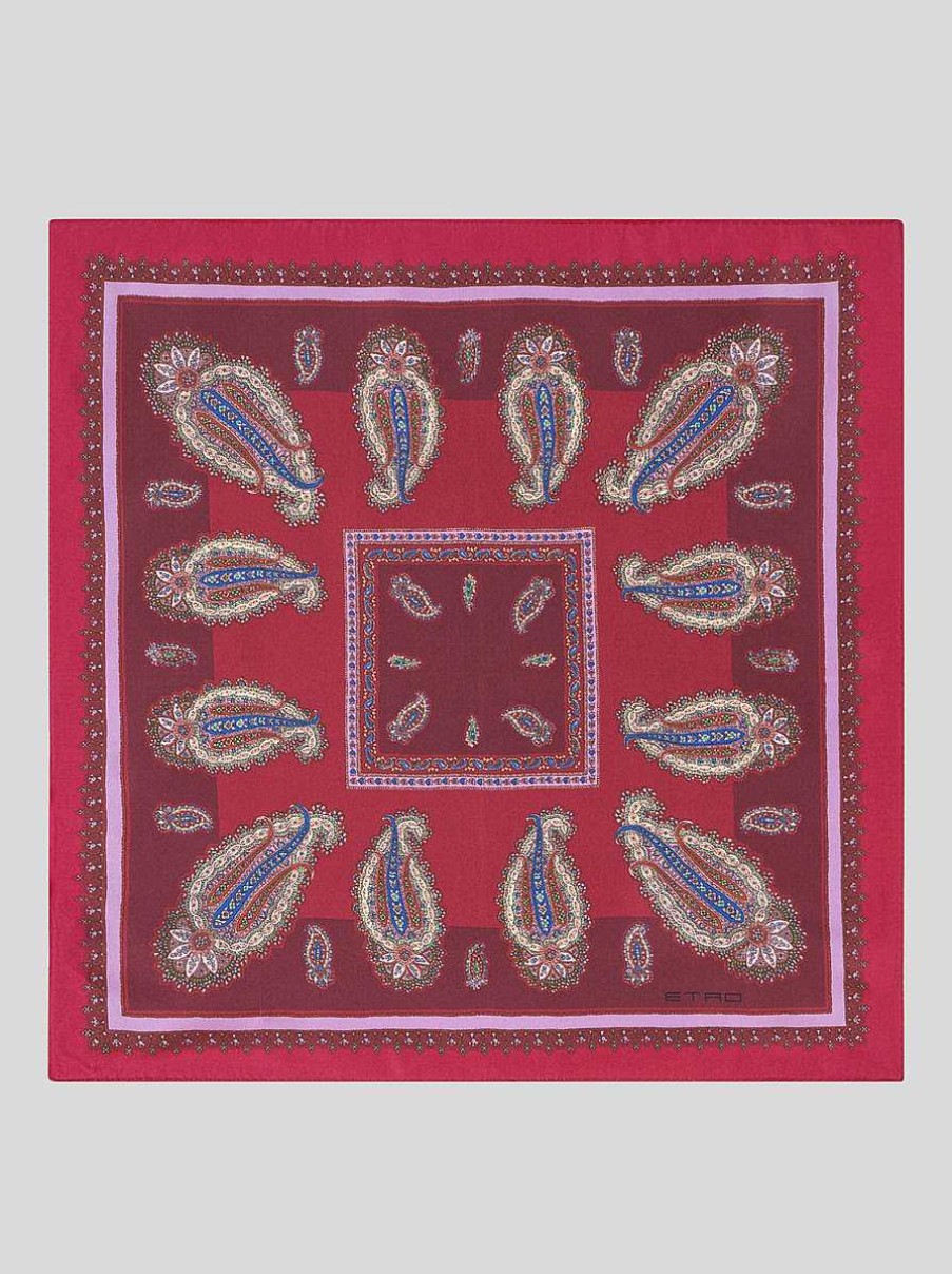 ETRO Paisley-Einstecktuch Grun Krawatten Und Einstecktucher
