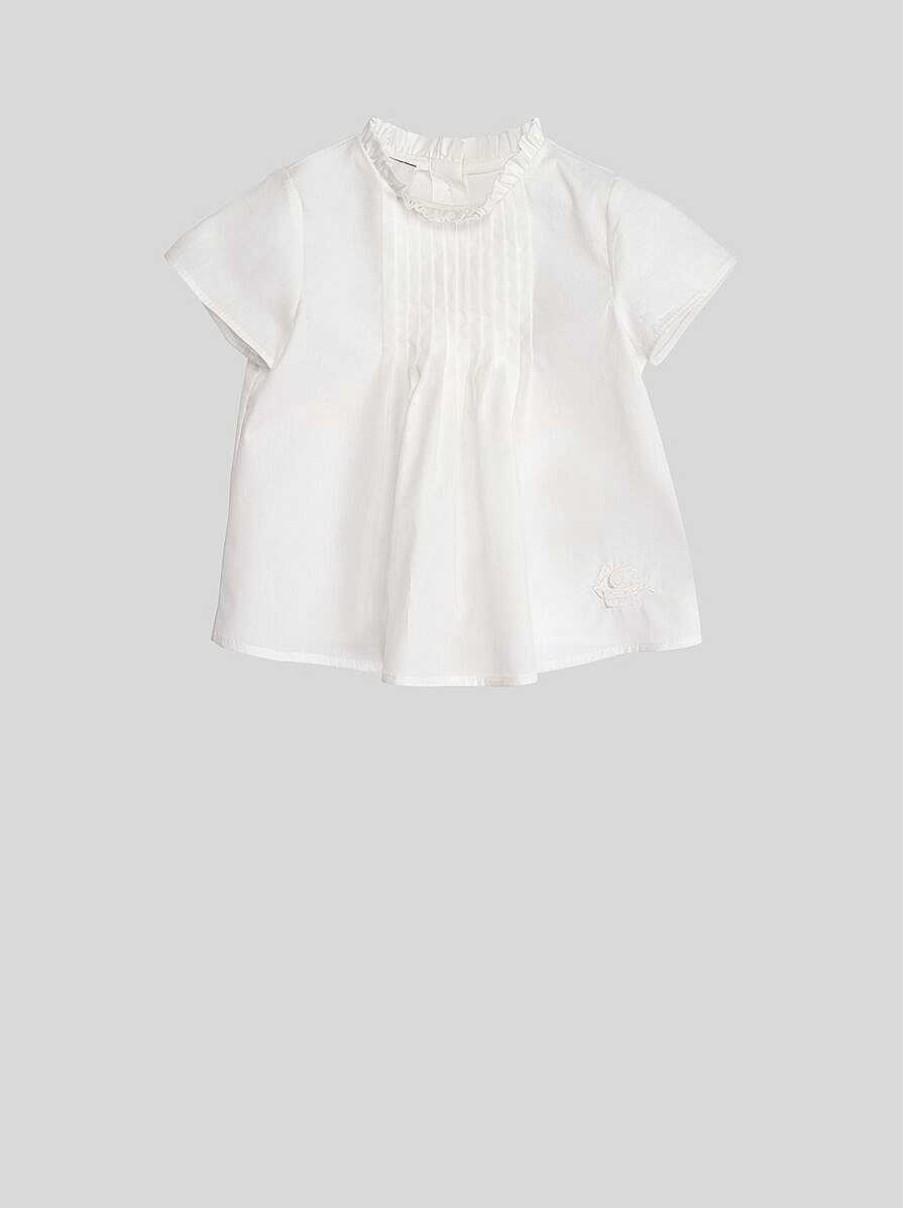 ETRO Baby-Plissee-Top Weis Baby Madchen 12-36 Monate