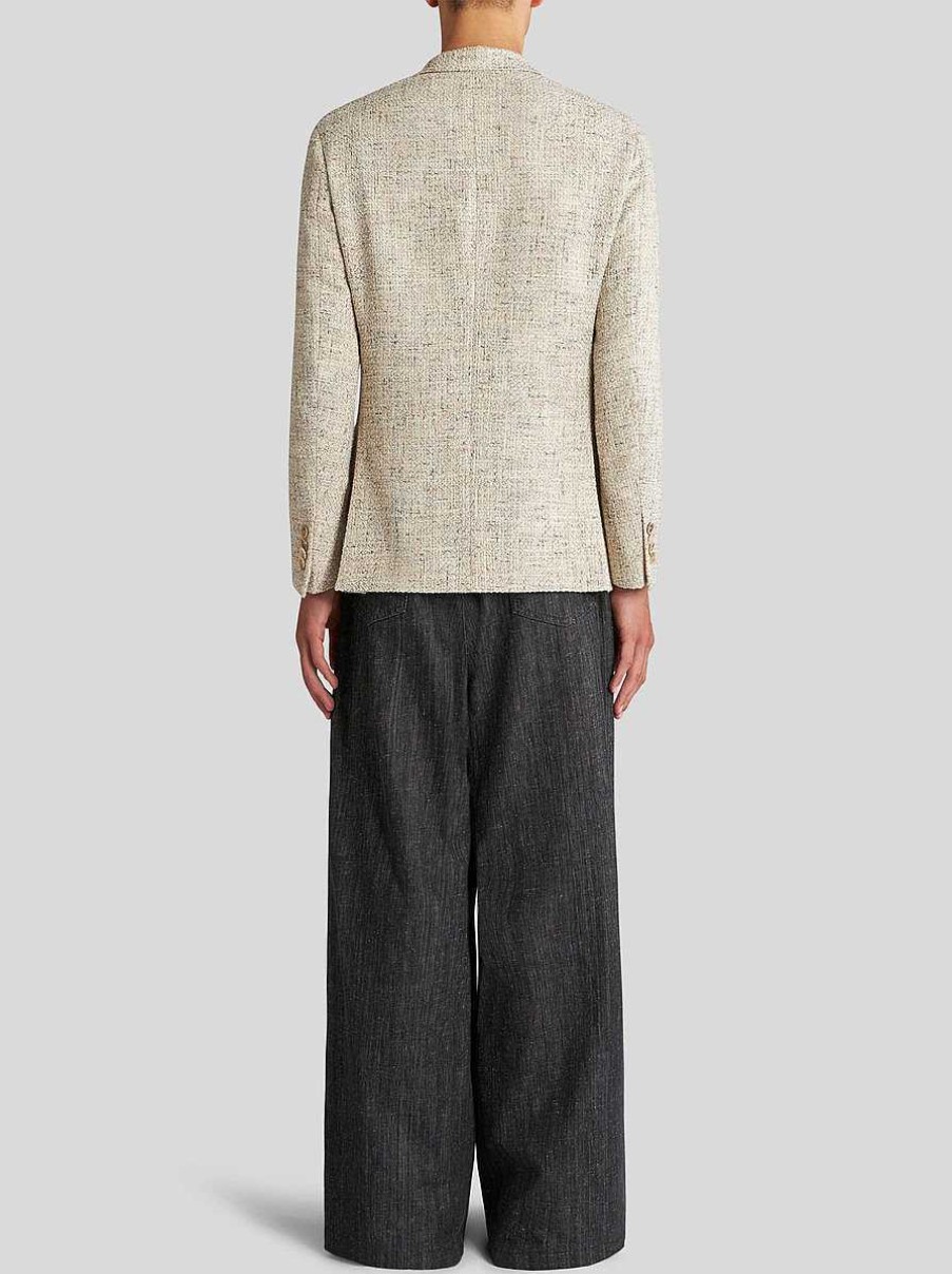 ETRO Boucle-Blazer Grau Jacken