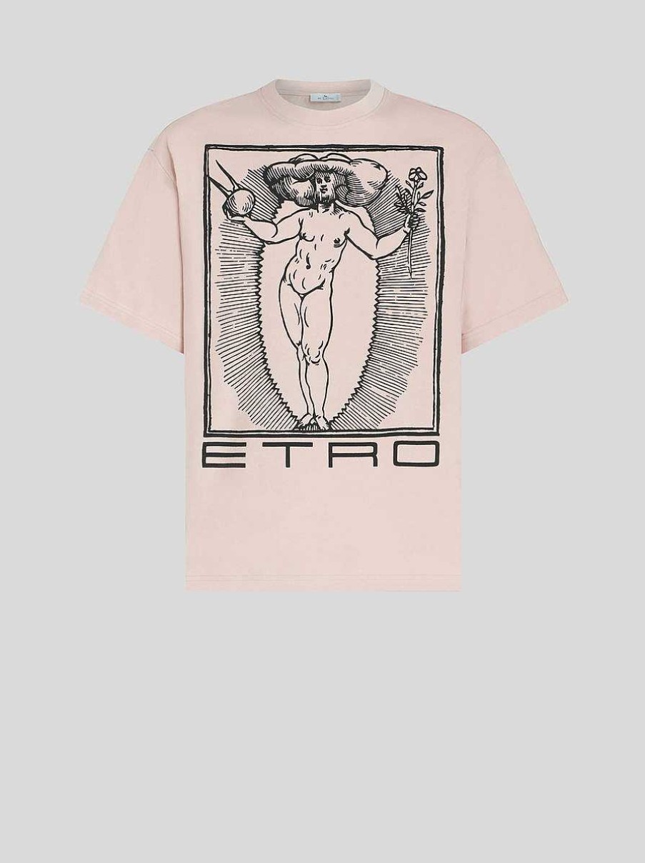 ETRO T-Shirt Mit Allegorie Der Schonheit-Aufdruck Rosa T-Shirts