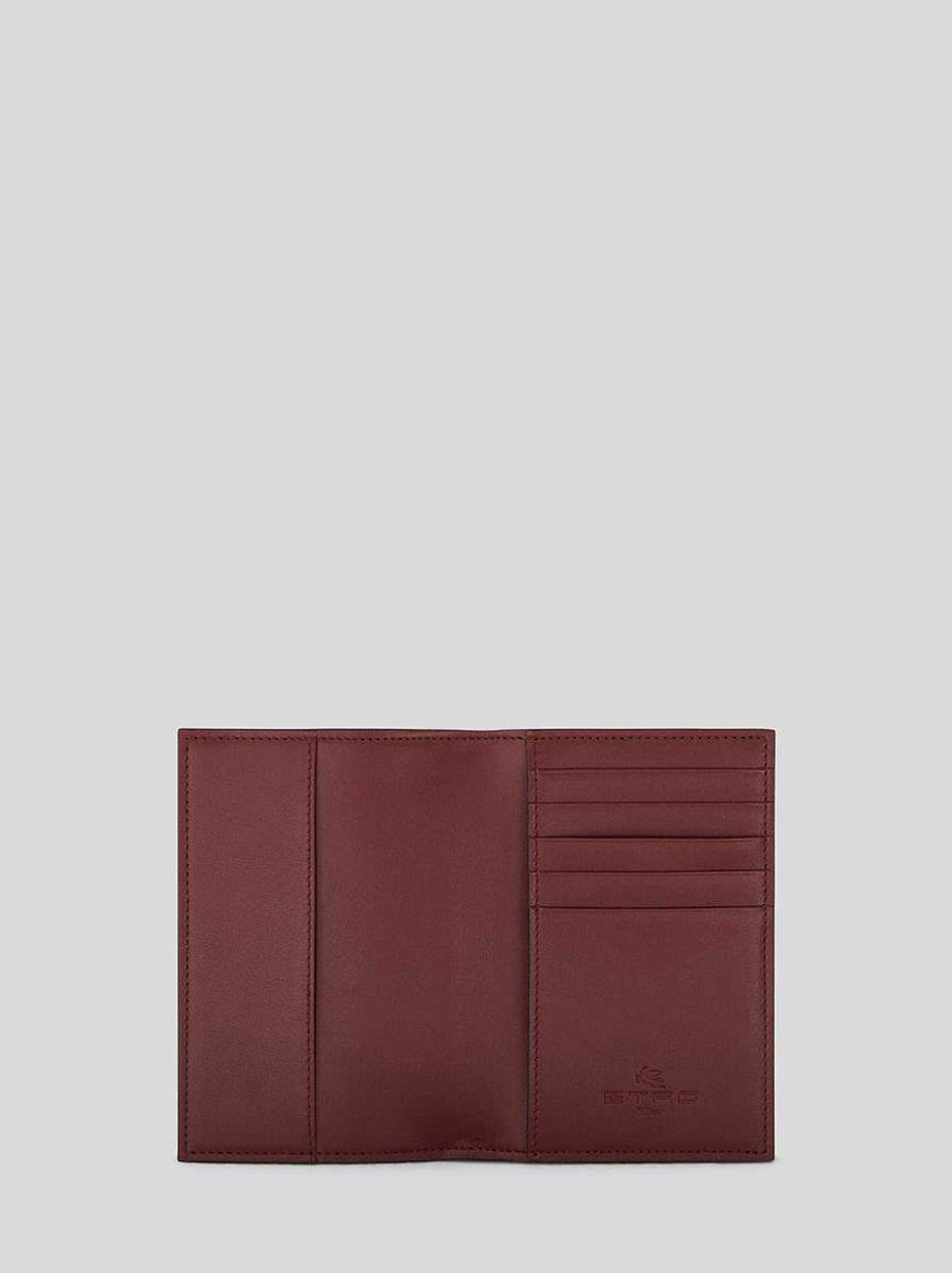 ETRO Paisley-Reisepasshulle Mit Pegaso Rot Geldborsen Und Kreditkartenetui