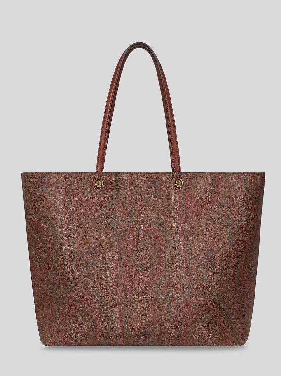 ETRO Maxi-Etro-Essential-Tasche Mit Clutch Dunkelbraun Essentiell