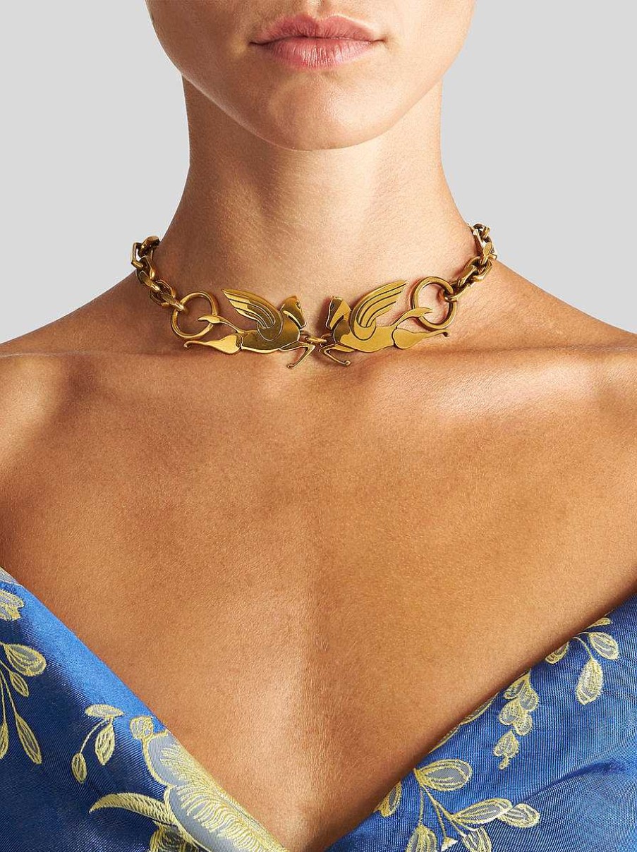 ETRO Pegaso-Halsband Gold Modeschmuck