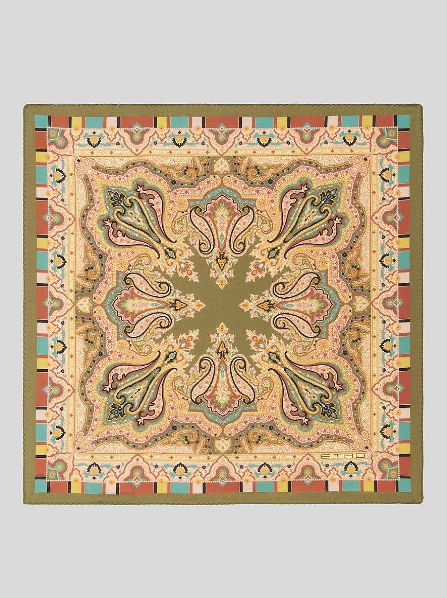 ETRO Einstecktuch Mit Aufdruck Rot Krawatten Und Einstecktucher