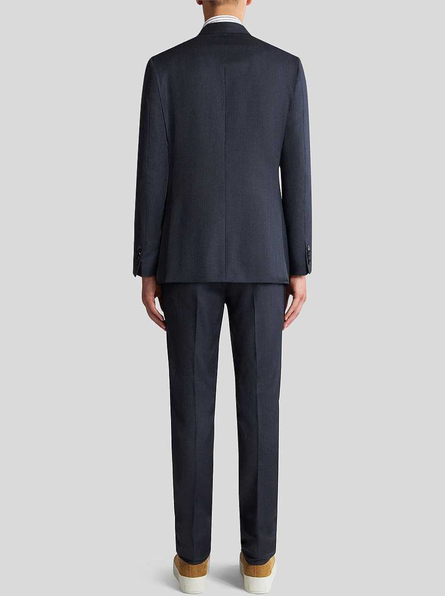 ETRO Anzug Aus Woll-Jacquard Navy Blau Anzuge