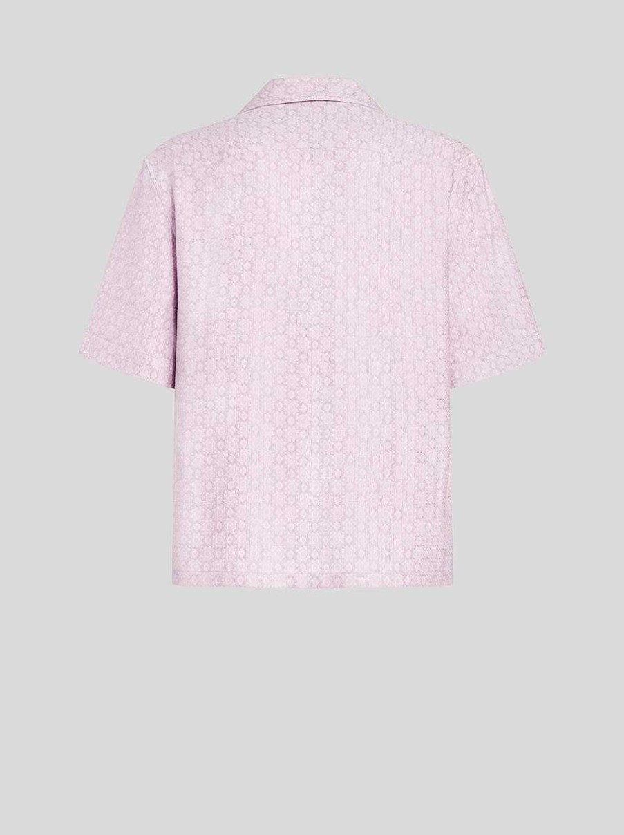 ETRO Bowlinghemd Aus Jacquard-Stoff Rosa Hemden