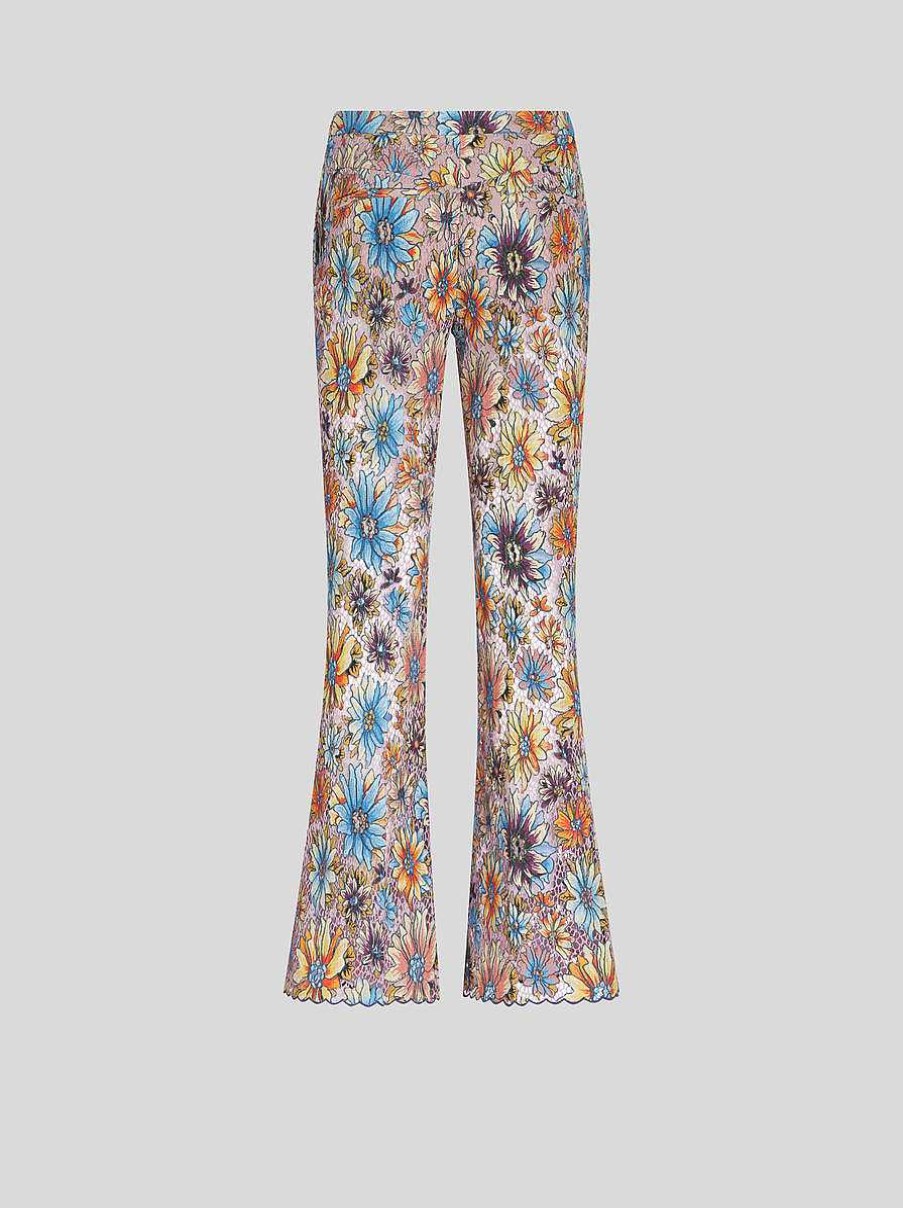 ETRO Ausgestellte Hose Mit Blumenstraus Mehrfarben Hose