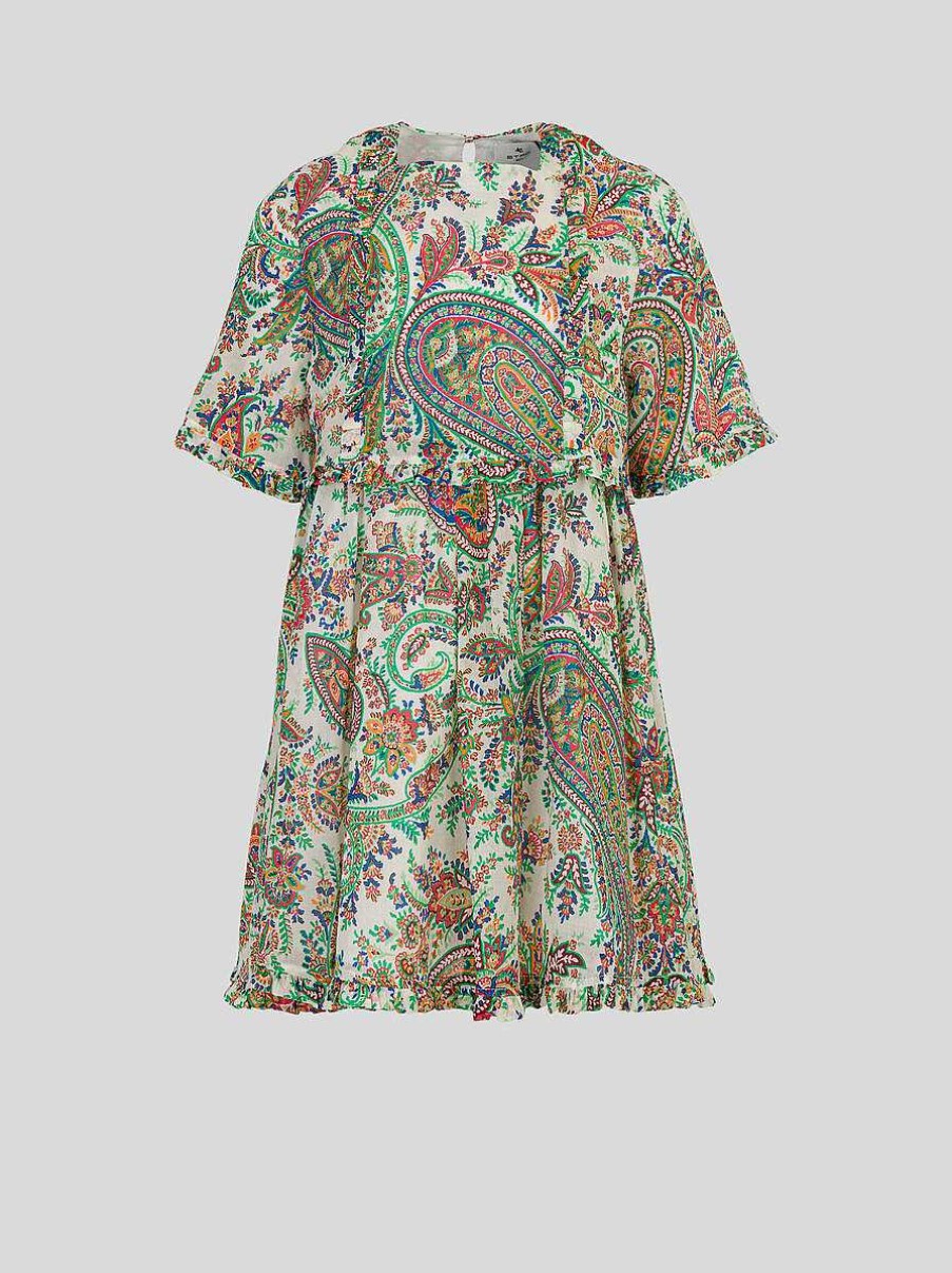 ETRO Blumen-Paisley-Kleid Fur Kinder Mehrfarben Kleider