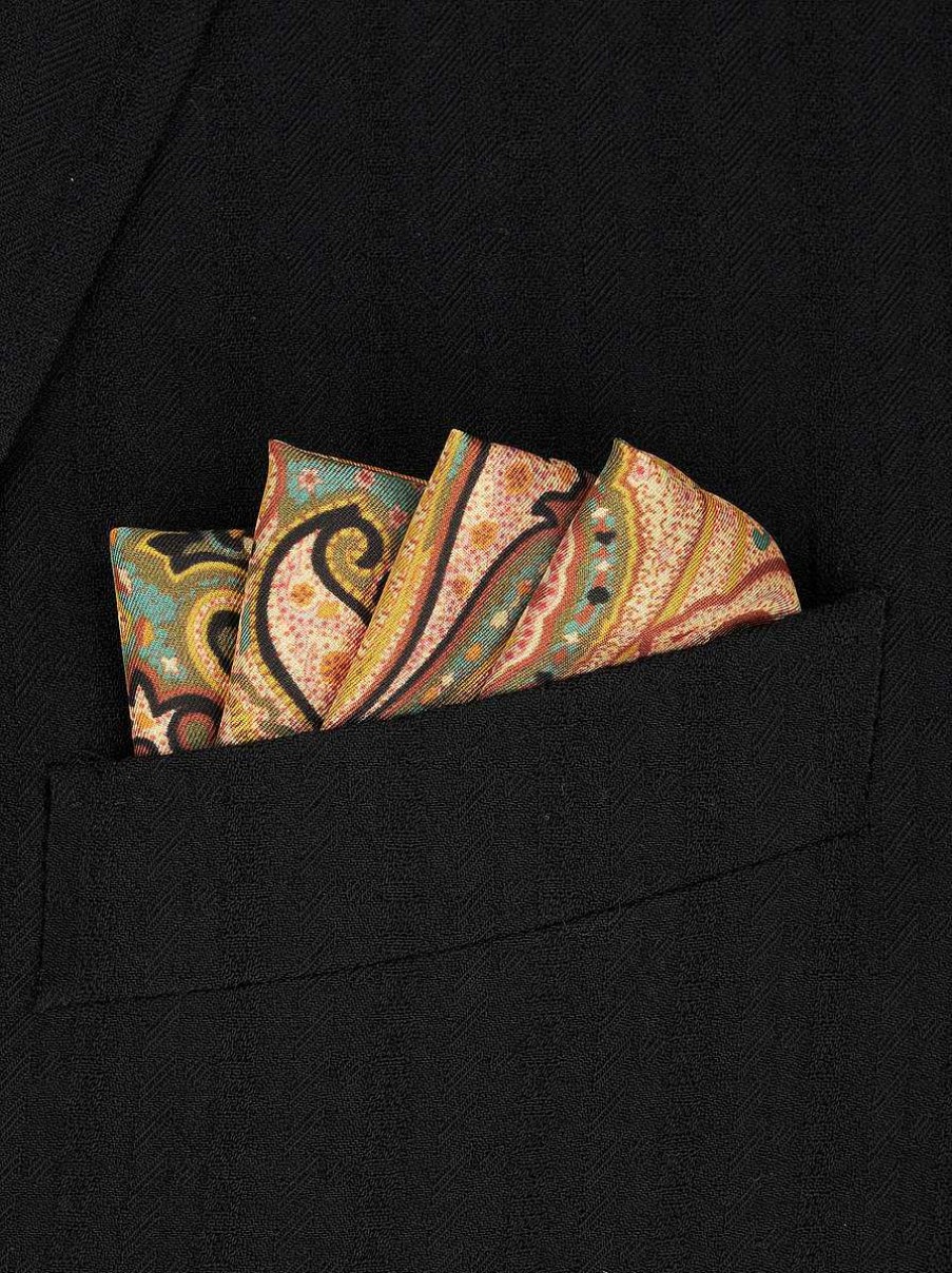 ETRO Einstecktuch Mit Aufdruck Rot Krawatten Und Einstecktucher