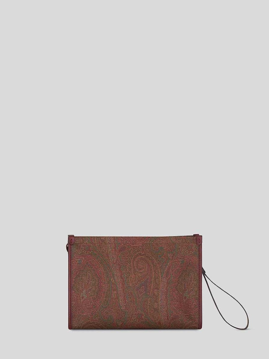 ETRO Grose Paisley Love T Ter-Tasche Rot Necessaire Und Beutel