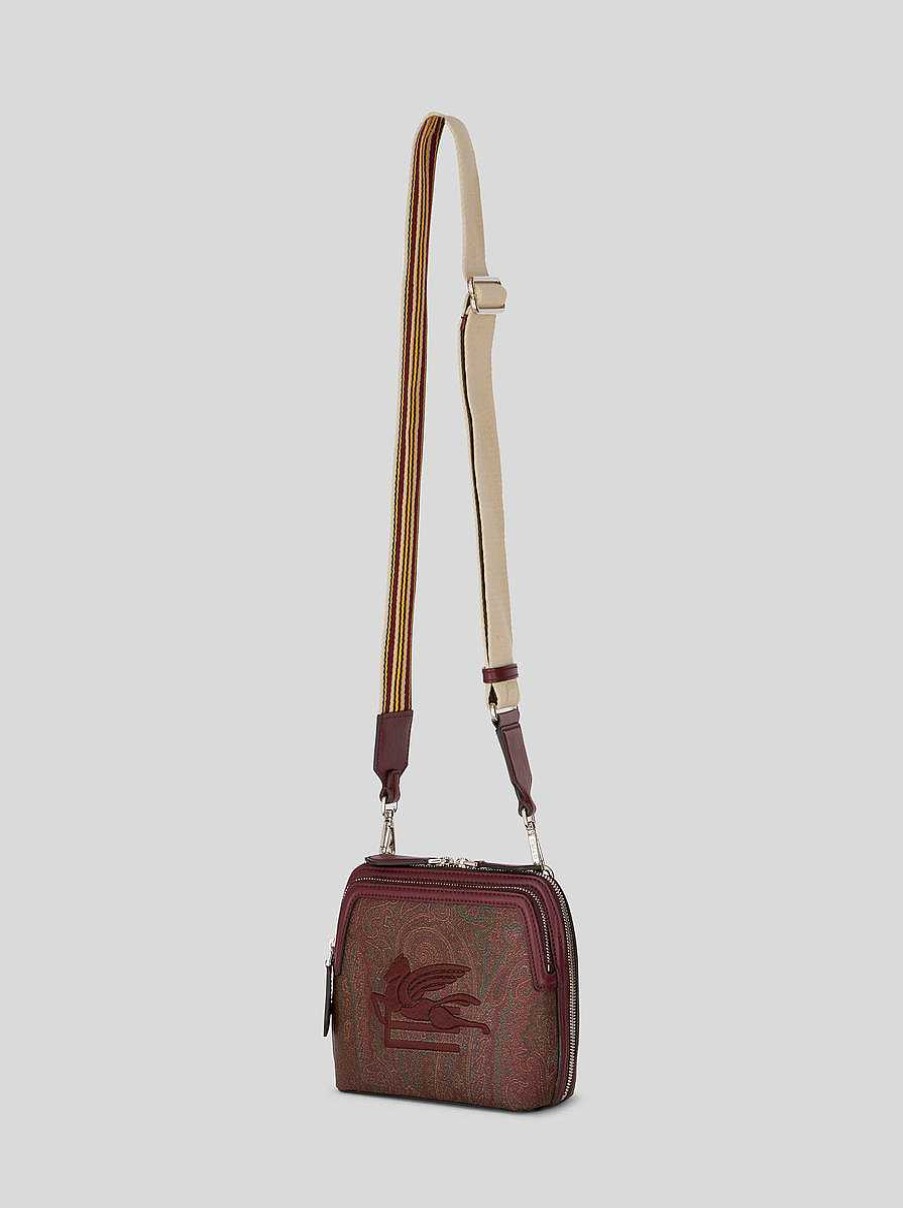 ETRO Etro Essential Umhangetasche Mit Aufgesticktem Pegaso Rot Essentiell