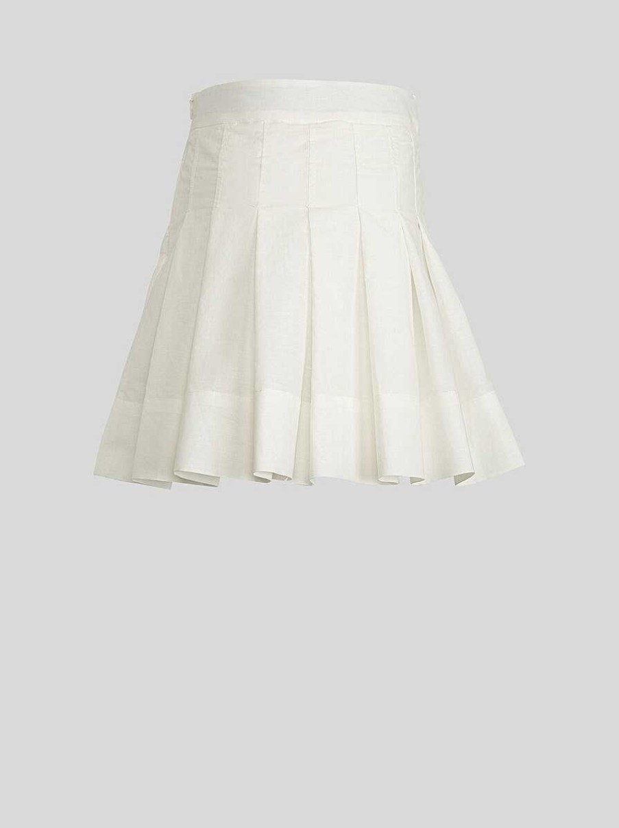 ETRO Faltenrock Fur Kinder Mit Pegaso-Detail Weis Hosen, Shorts Und Rocke