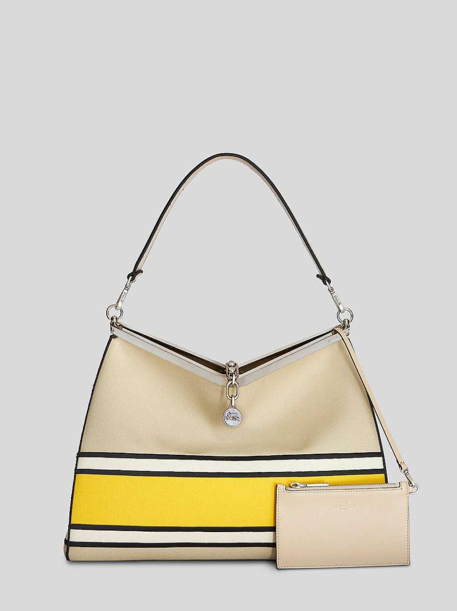 ETRO Canvas-Vela-Tasche Weis Vela