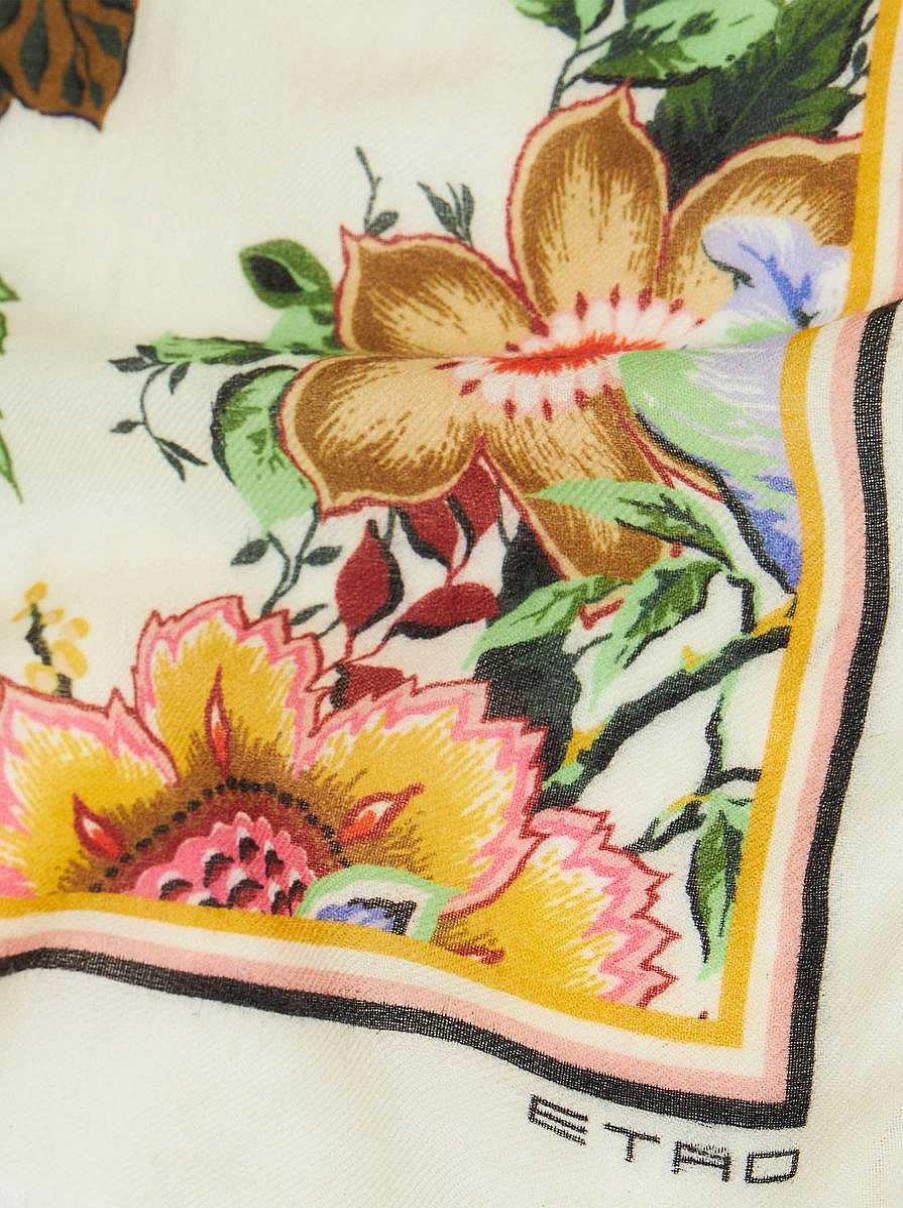 ETRO Bedruckter Schal Aus Seide Und Kaschmir Mehrfarben Schals Und Seide