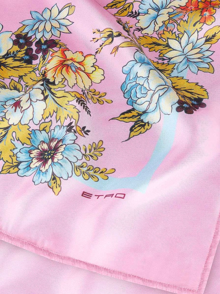 ETRO Bedruckter Seidenschal Rosa Schals Und Seide