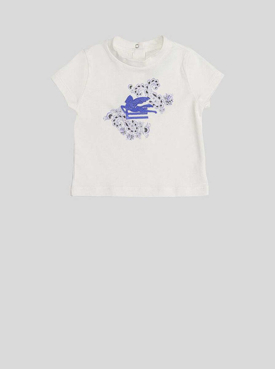 ETRO Baby-T-Shirt Mit Pegaso- Und Paisley-Design Weis Baby Junge 12-36 Monate